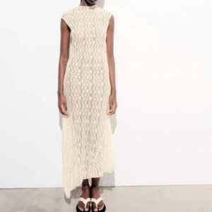 Zara Cream Sleeveless Maxi Dress